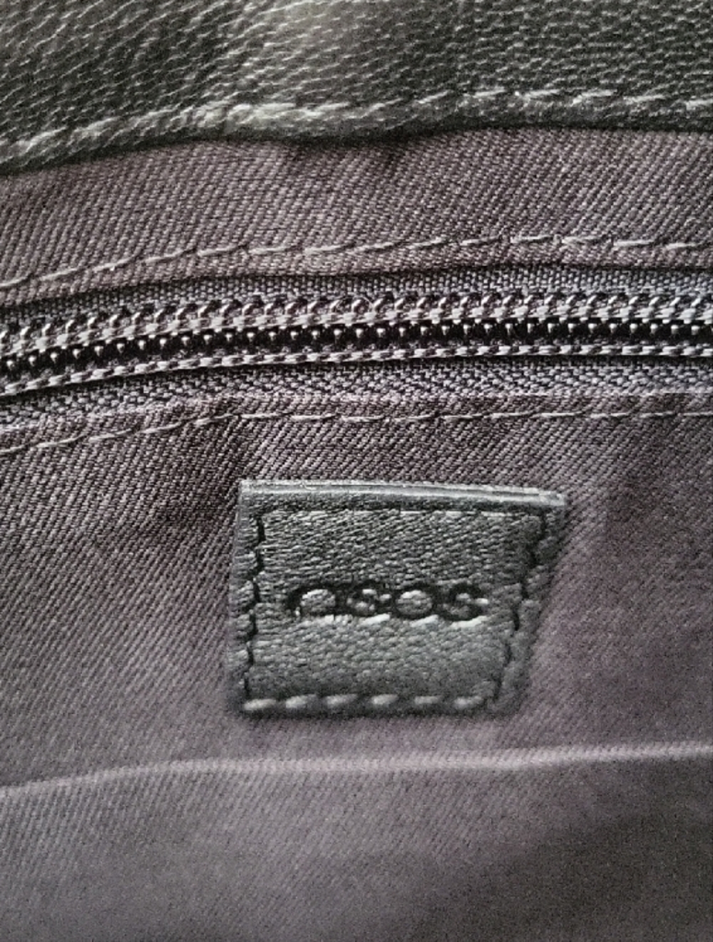Asos Black Fold-Over Leather Crossbody Bag View 3